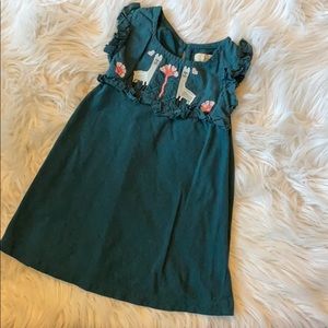 PEEK green llama baby girl 12-18 months dress